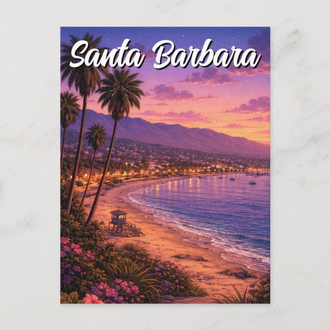 Carte Postale Santa Barbara California (Devant)
