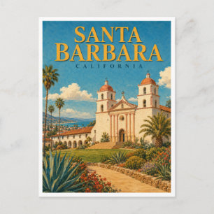 Carte Postale Santa Barbara Californie Mission Towers GeoSaga