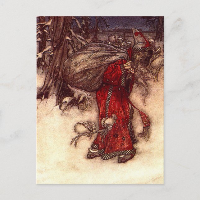 Carte Postale Santa Claus Arthur Rackham (Devant)