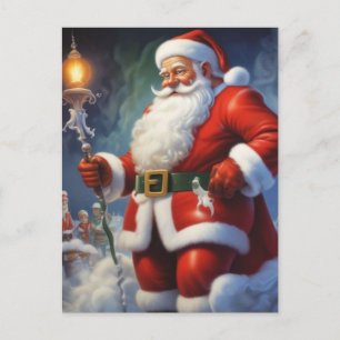 Carte Postale Santa Clause Joyeux Noël Bonne année