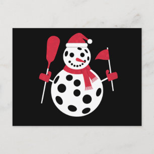 Carte Postale Santa Hat Snowman Famille Xmas Correspondant Pickl