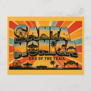 Carte Postale Santa Monica Californie Jetée Coucher de soleil Ar