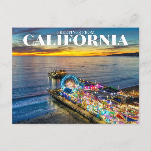 Carte Postale Santa Monica Pier, CA, USA (Devant)