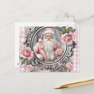 Carte Postale Santa rose vintage adorable
