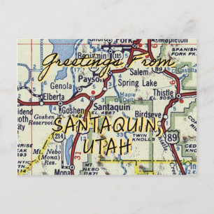 Carte Postale Santaquin Utah Vintage