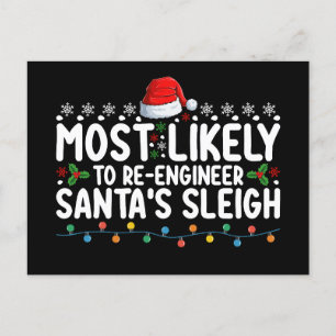 Carte Postale Santas Sleigh Noël, Ingénieur