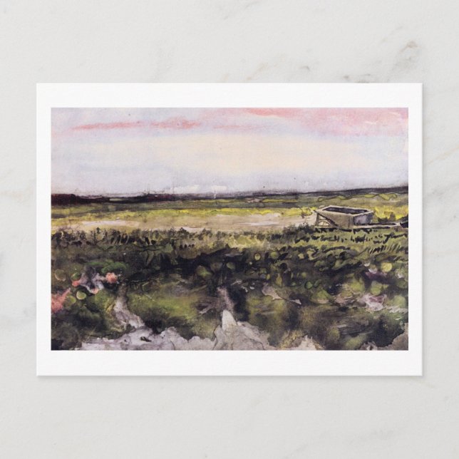 Carte Postale Santé avec brouette, Vincent van Gogh (Devant)