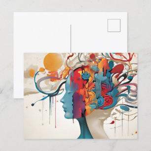 Carte Postale Santé mentale Art abstrait