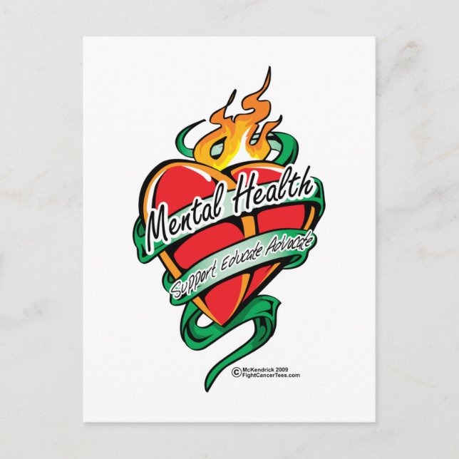 Carte Postale Santé mentale Tattoo Heart (Devant)