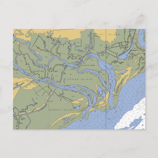 Carte postale Santee, carte postale SC Nautical Ch (Devant)
