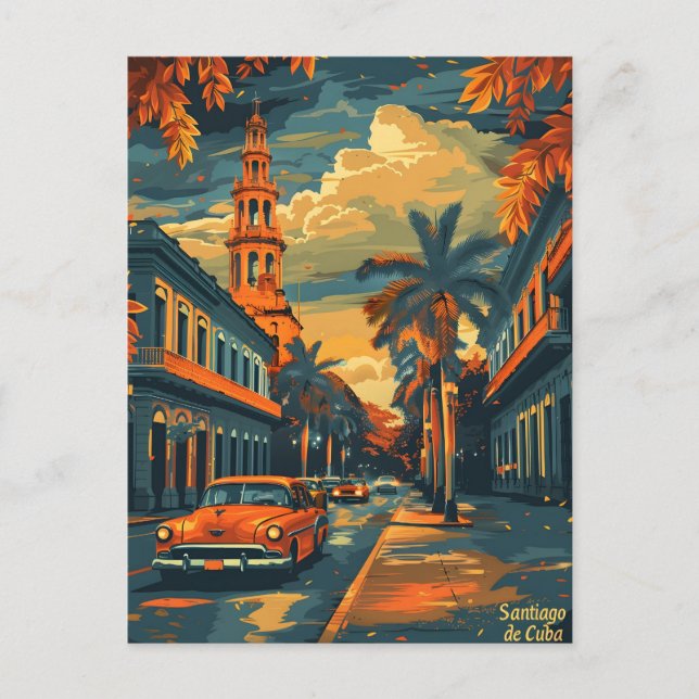 Carte Postale Santiago de Cuba vintage (Devant)