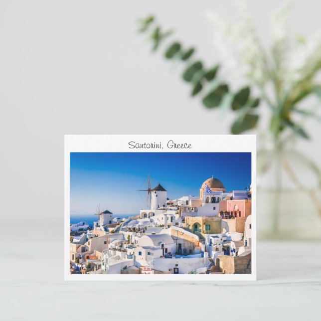 Carte Postale Santorin en Grèce (Debout devant)