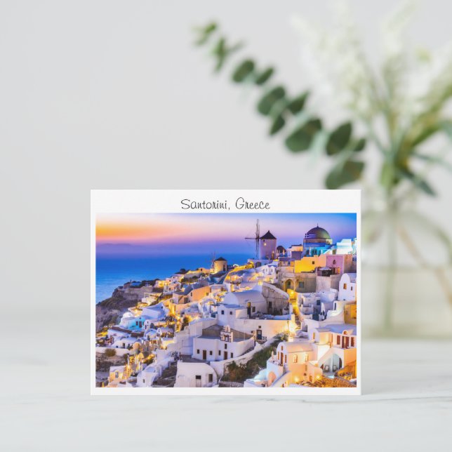Carte Postale Santorin en Grèce (Debout devant)