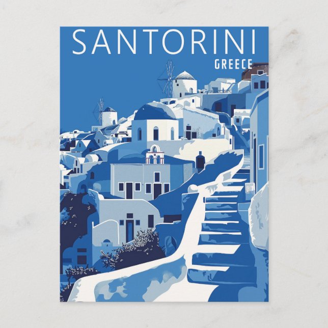 Carte Postale Santorin Grèce (Devant)