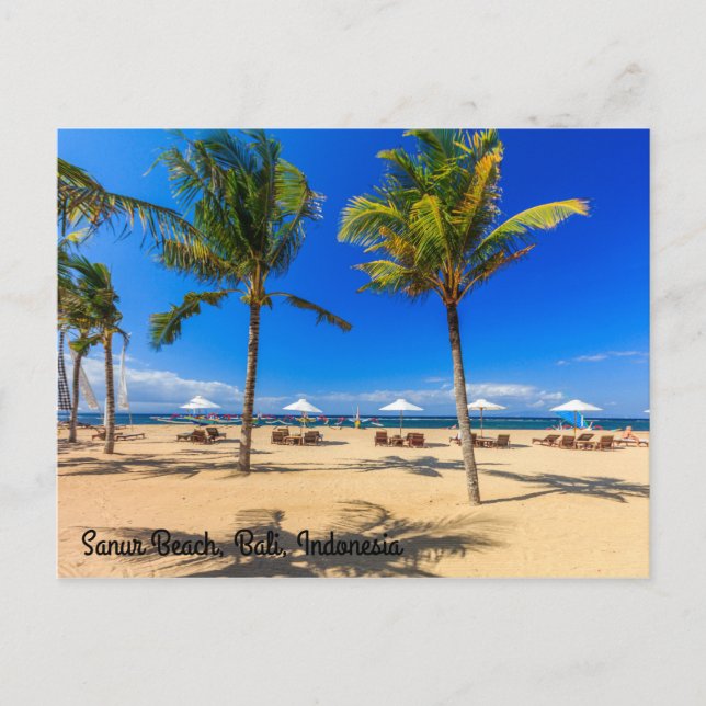 Carte Postale Sanur Beach, Bali, Indonésie (Devant)