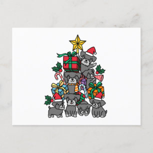 Carte Postale Sapin de Noël Schnauzer