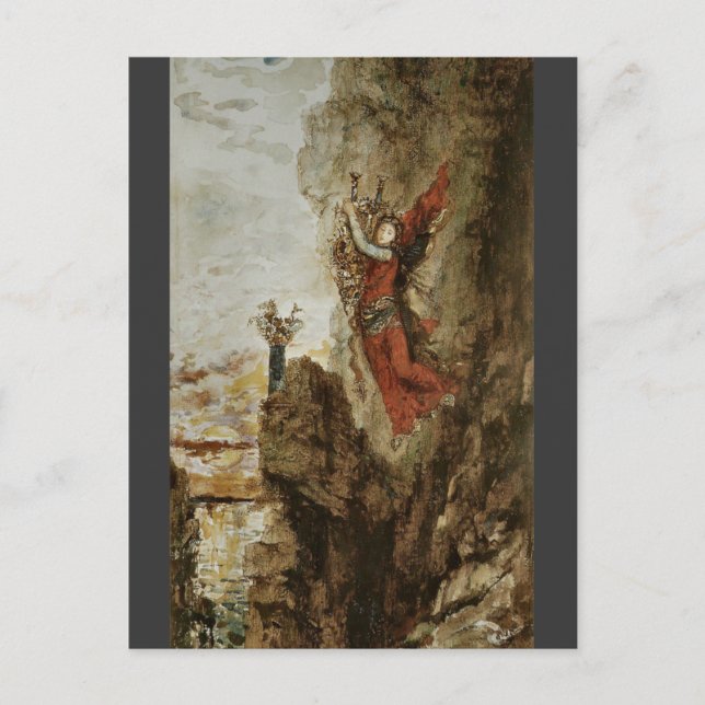 Carte Postale Sappho in Lefkada par Gustave Moreau (Devant)