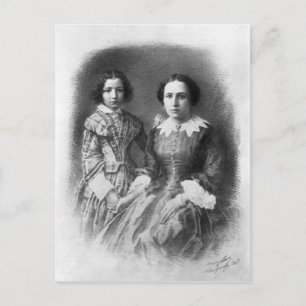 Carte Postale Sarah Bernhardt et sa mère ?
