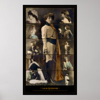 Carte postale Sarah Bernhardt Poster en mosaïque