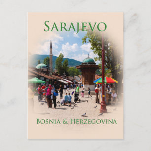 Carte Postale Sarajevo : Carré de pigeons dans le vieux bazar