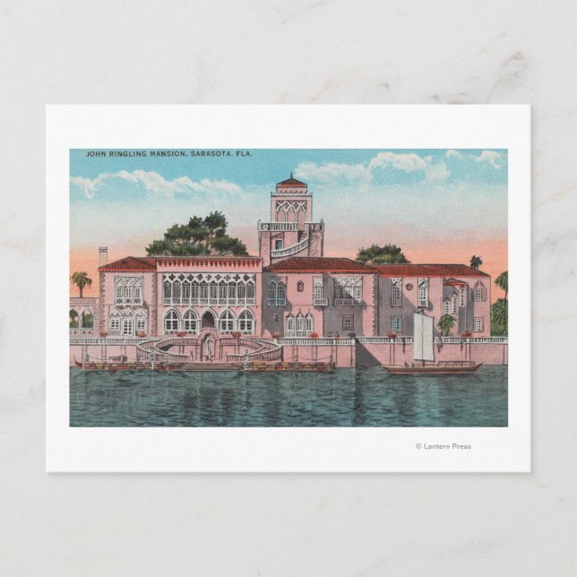 Carte Postale Sarasota, Floride - Vue de John Ringling (Devant)