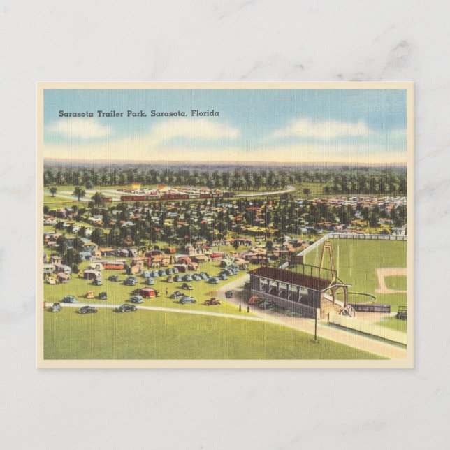 Carte Postale Sarasota Trailer Park vintage Floride (Devant)