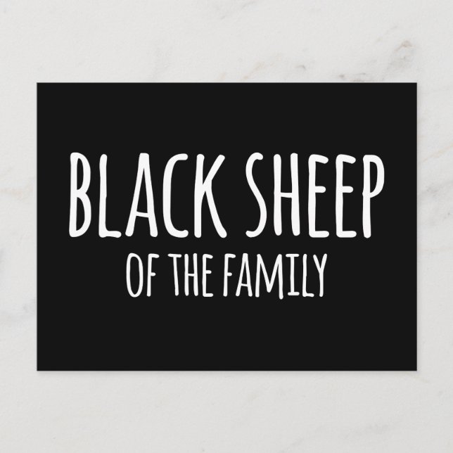 Carte Postale Sarcasme de Gothic Black Sheep of the Family (Devant)