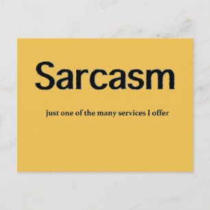 Carte Postale Sarcasme Services