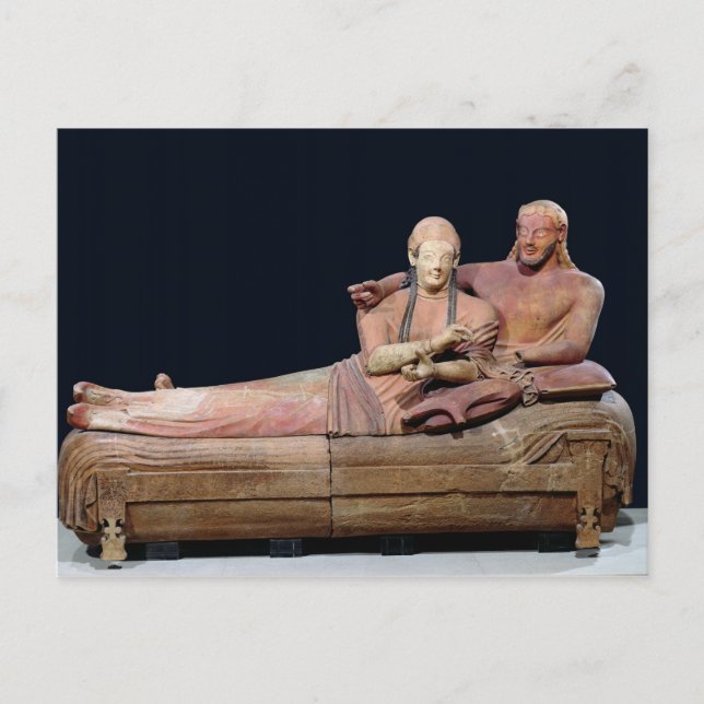Carte Postale Sarcophage d'un couple marié, 525-500 avant J.-C. (Devant)