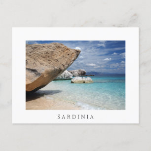 Carte Postale Sardaigne beach with big rocks white post card
