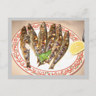 Carte Postale Sardines grillées