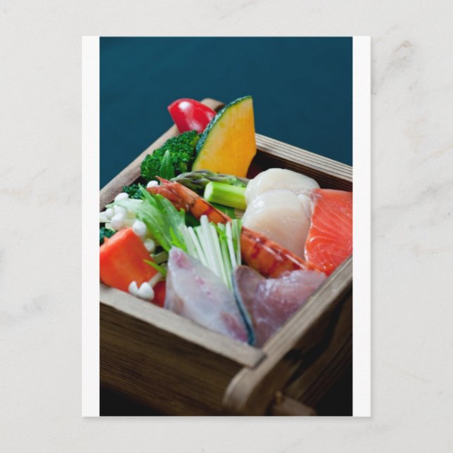 Carte Postale Sashimi au Japon, cuisine japonaise (Devant)