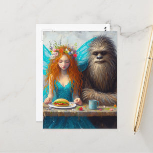 Carte Postale Sasquatch et le pique-nique des fées