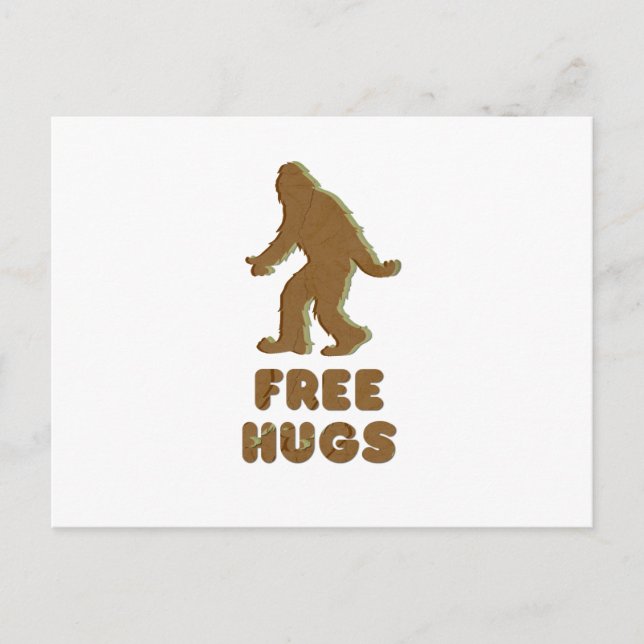 CARTE POSTALE SASQUATCH - HUGS GRATUITS (Devant)