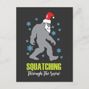 Carte Postale Sasquatch Noël Funny Bigfoot Costume