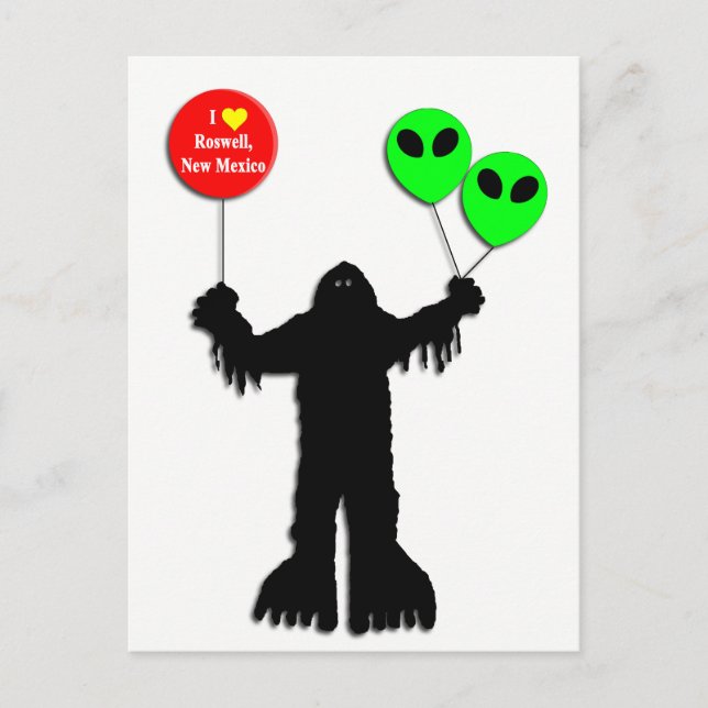 Carte Postale Sasquatch Sighted Roswell, Nouveau-Mexique (Devant)