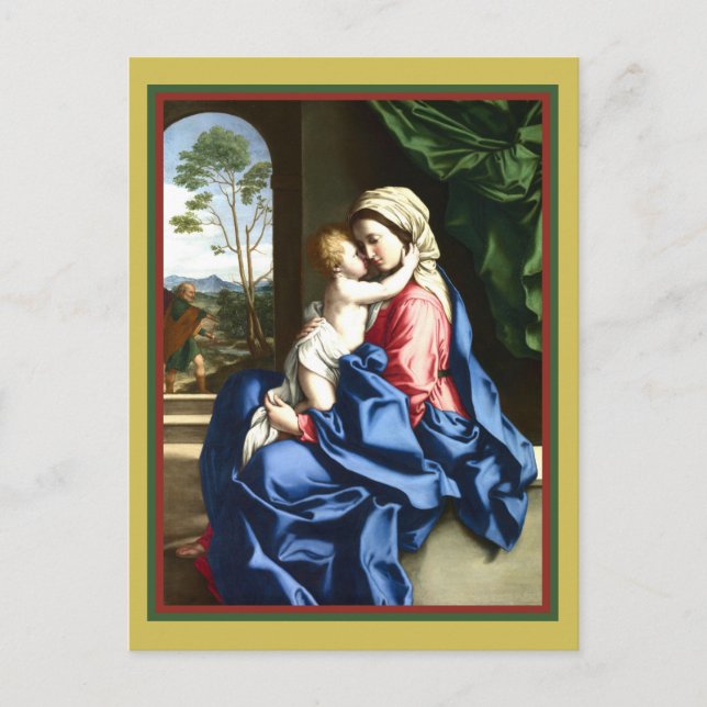 Carte Postale Sassoferrato Madonna et l'adoption de l'enfant (Devant)
