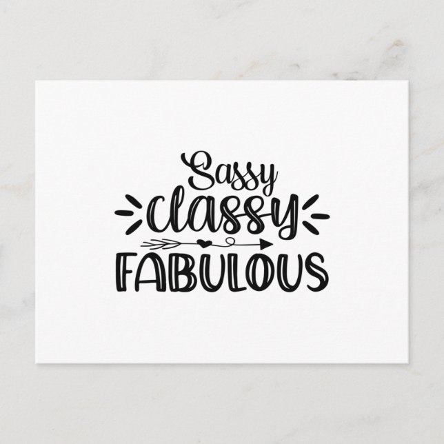 Carte Postale Sassy classe fabuleux (Devant)
