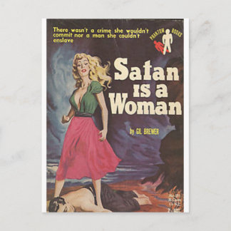 Carte Postale satan est une femme !