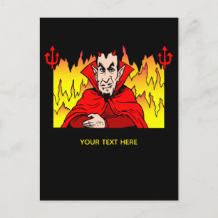 Carte Postale Satan the Devil Add Your Text
