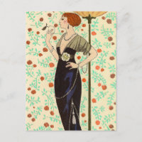 Satin noir et Rose par George Barbier