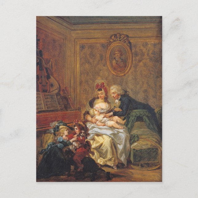Carte Postale Satisfaction du mariage ou de la famille heureuse (Devant)