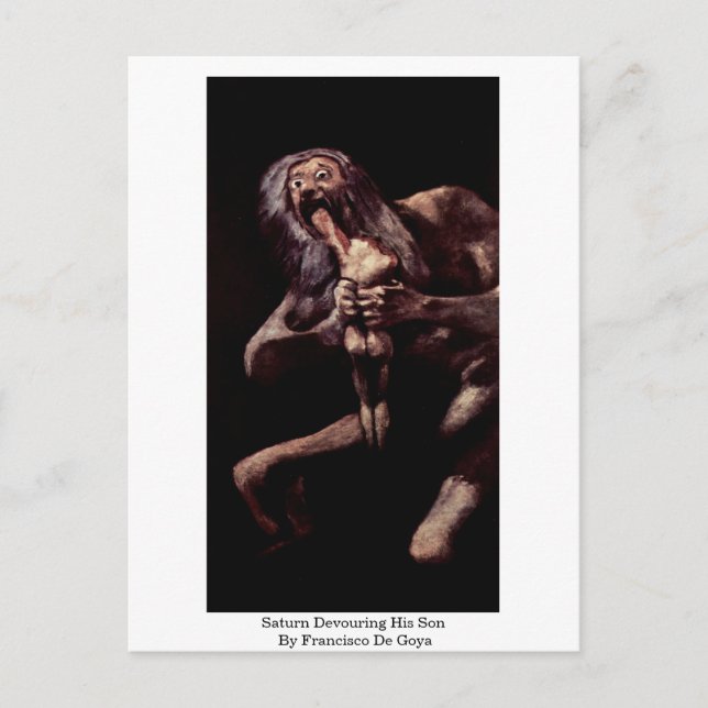 Carte Postale Saturn dévorant son fils par Francisco De Goya (Devant)