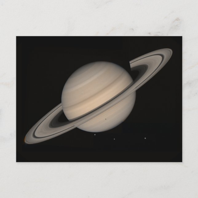 Carte Postale Saturne par Voyager 2 (Devant)