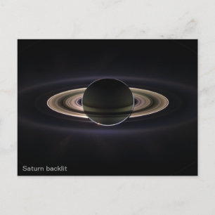 Carte Postale Saturne rétroéclairée