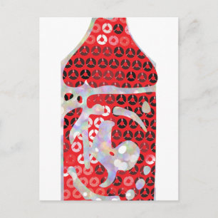 Carte Postale sauce chaude à paillettes