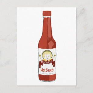 Carte Postale Sauce épicée Chat Maracas Illustration