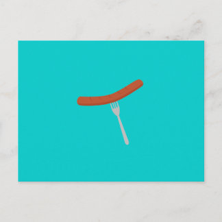 Carte Postale saucisses grillées