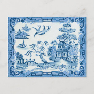 Carte Postale Saule bleu Poatcard