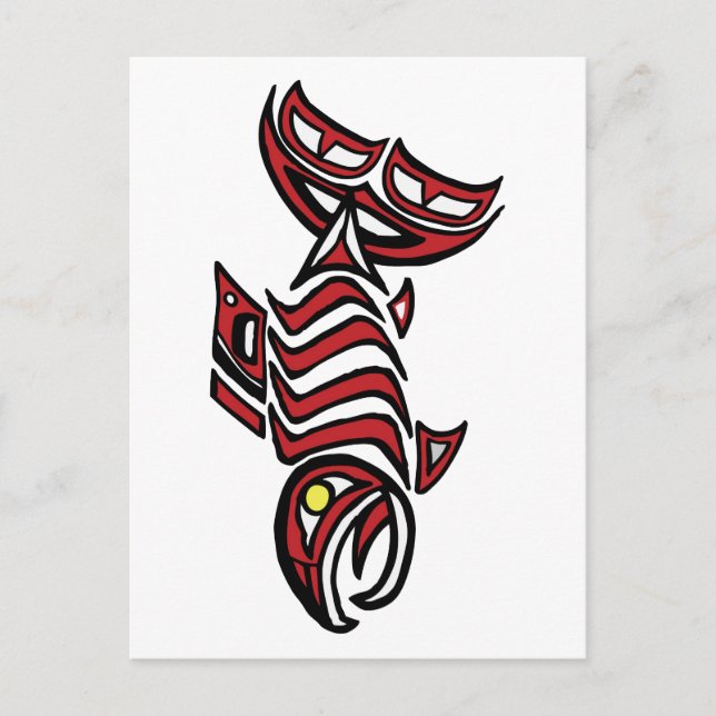 Carte Postale Saumon Haida (Devant)